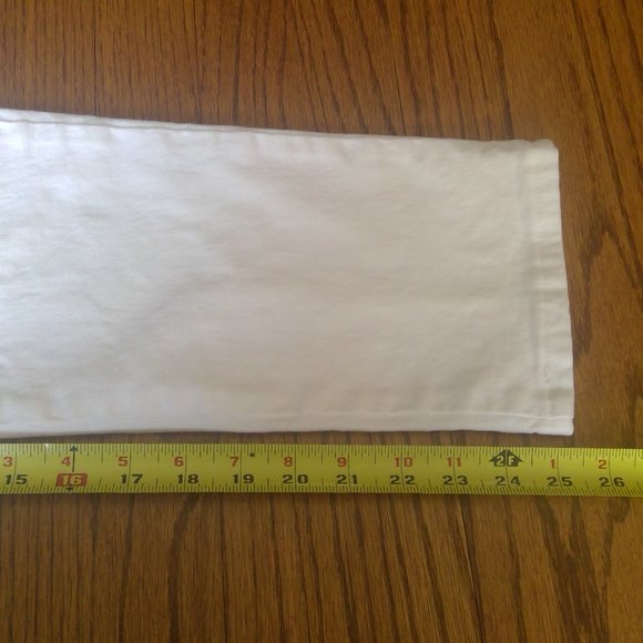 Gloria Vanderbilt "Amanda" Size 4 Petite Straight Leg White Cotton Jeans - Picture 9 of 11